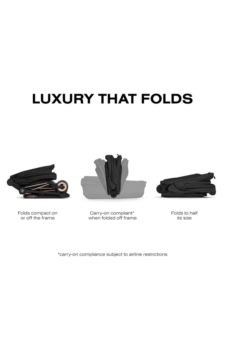 CYBEX Fold Lux Carry Cot for the Mios/Coya Strollers – Style Collection, Alternate, color, Sepia Black
