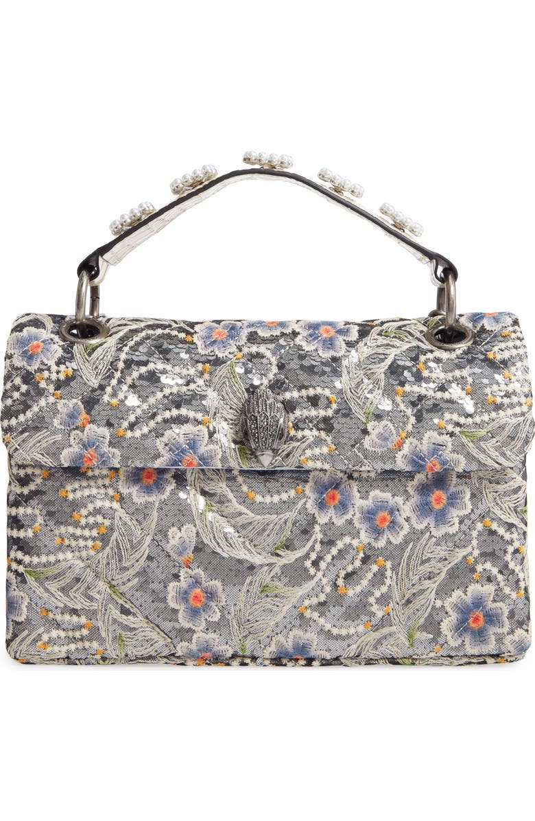 Kurt Geiger London Kensington Embroidered Sequin Shoulder Bag, Main, color,