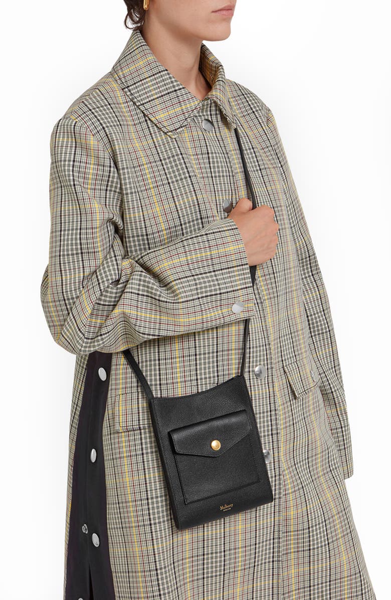 Mulberry Medium Leather Crossbody Phone Pouch, Alternate, color, 