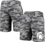 CONCEPTS SPORT Men's Concepts Sport Charcoal/Gray Michigan State Spartans Camo Backup Terry Jam Lounge Shorts