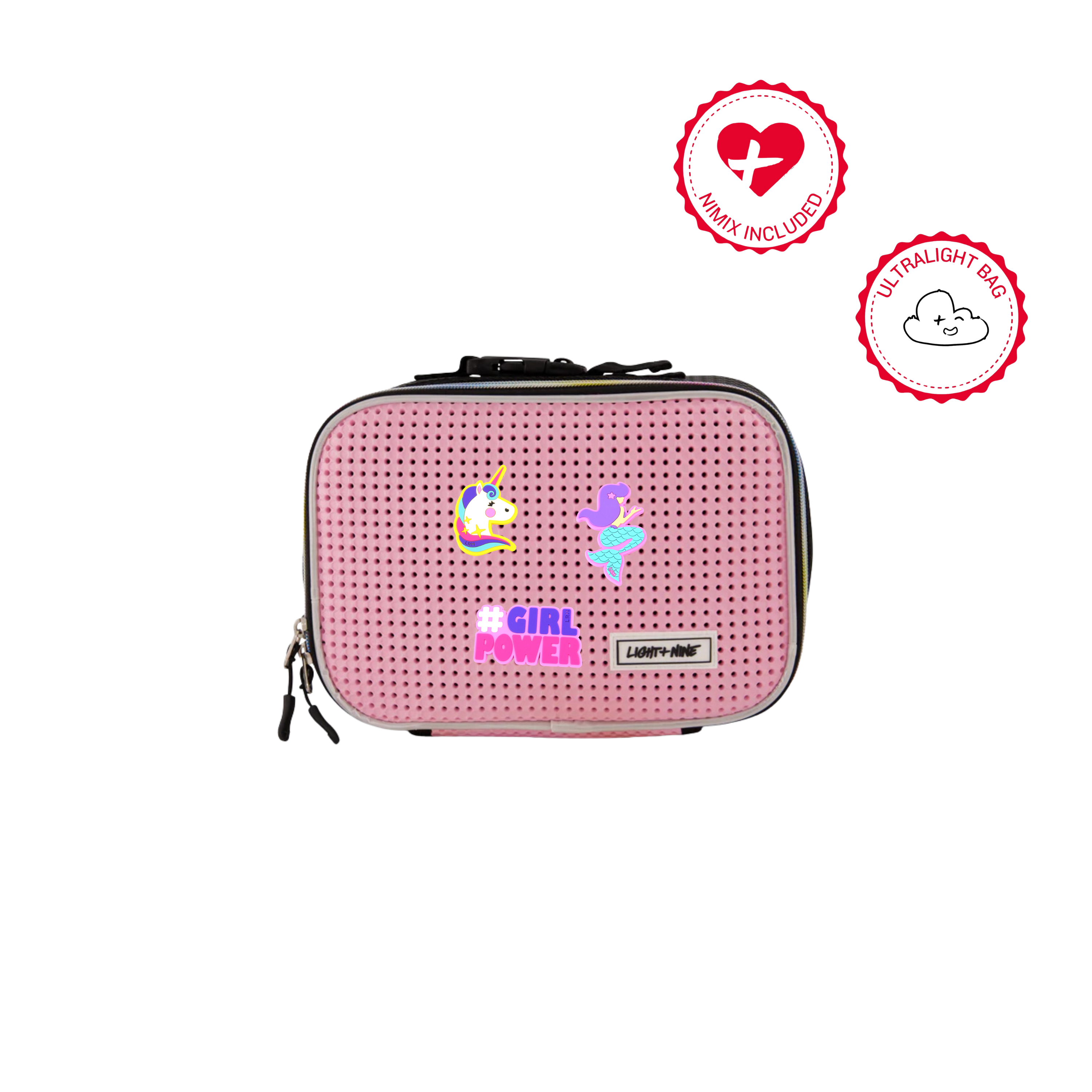 Light+Nine Lunch Tote with Nimix Set, Alternate, color, Rainbow Pink