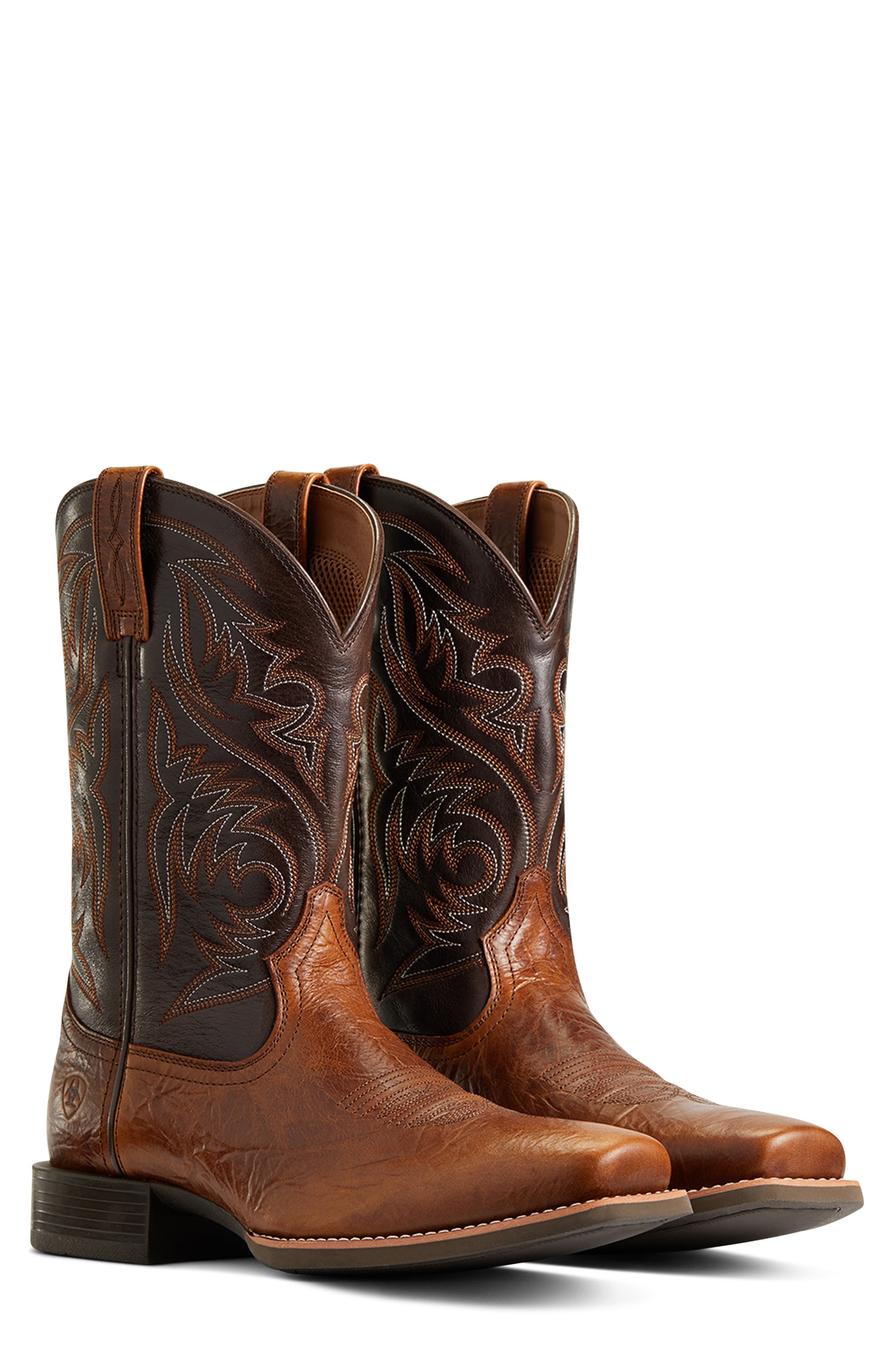 Ariat Sport Herdsman Square Toe Cowboy Boot, Alternate, color, Peanut Butter/ Chaga Brown