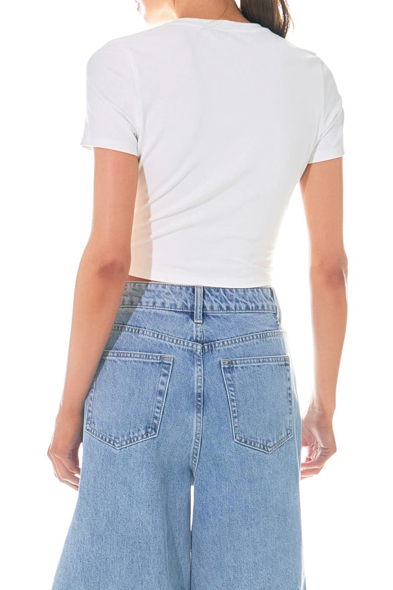 Crop Bustier T-Shirt, Alternate, color, WHITE