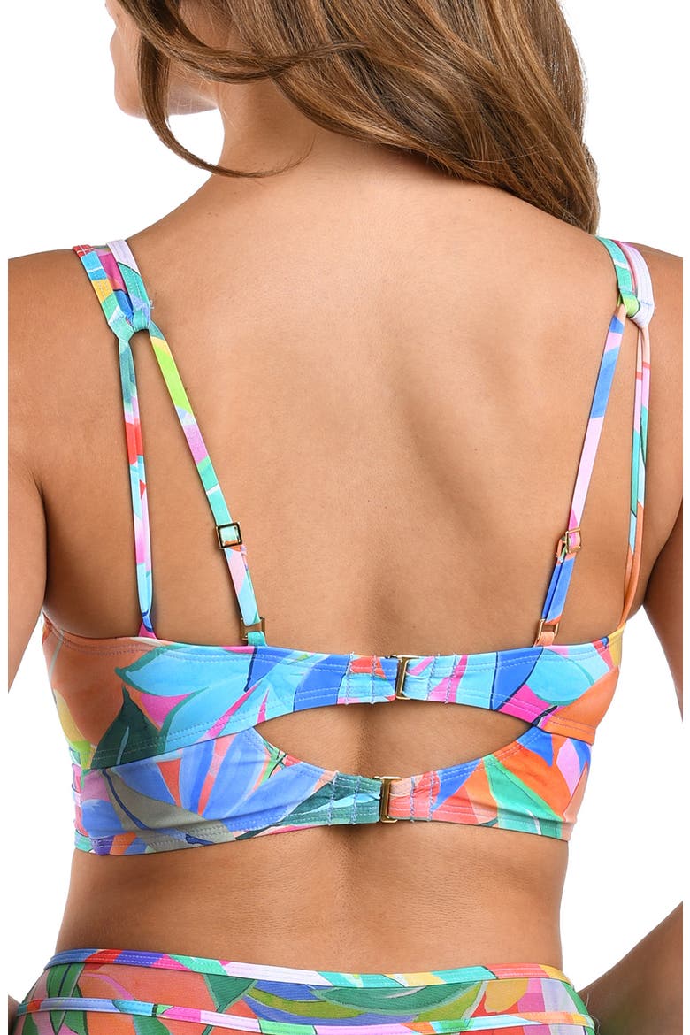 Tropi-Flage High Neck Bikini Top, Alternate, color, MULTI