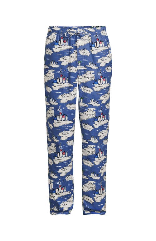 Lands' End Flannel Pajama Pants In Blue