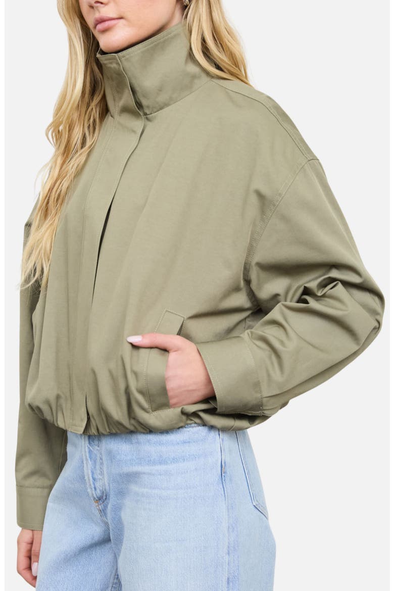 Cotton Blend Windbreaker, Alternate, color, OLIVE