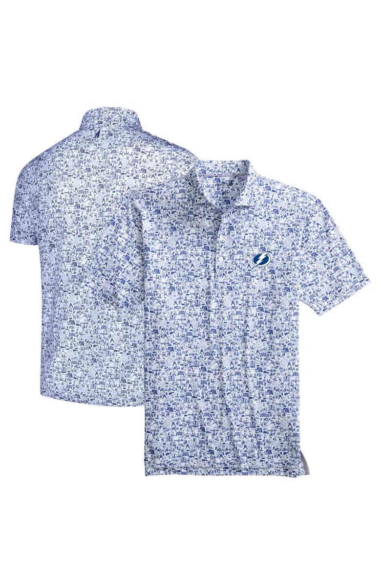 johnnie-O Men's johnnie-O Blue/White Tampa Bay Lightning Slapshot Polo, Alternate, color, Blue