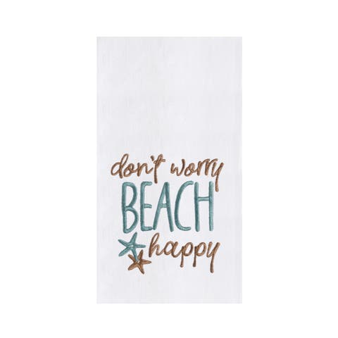 Don't Worry Beach Happy Dishtowel