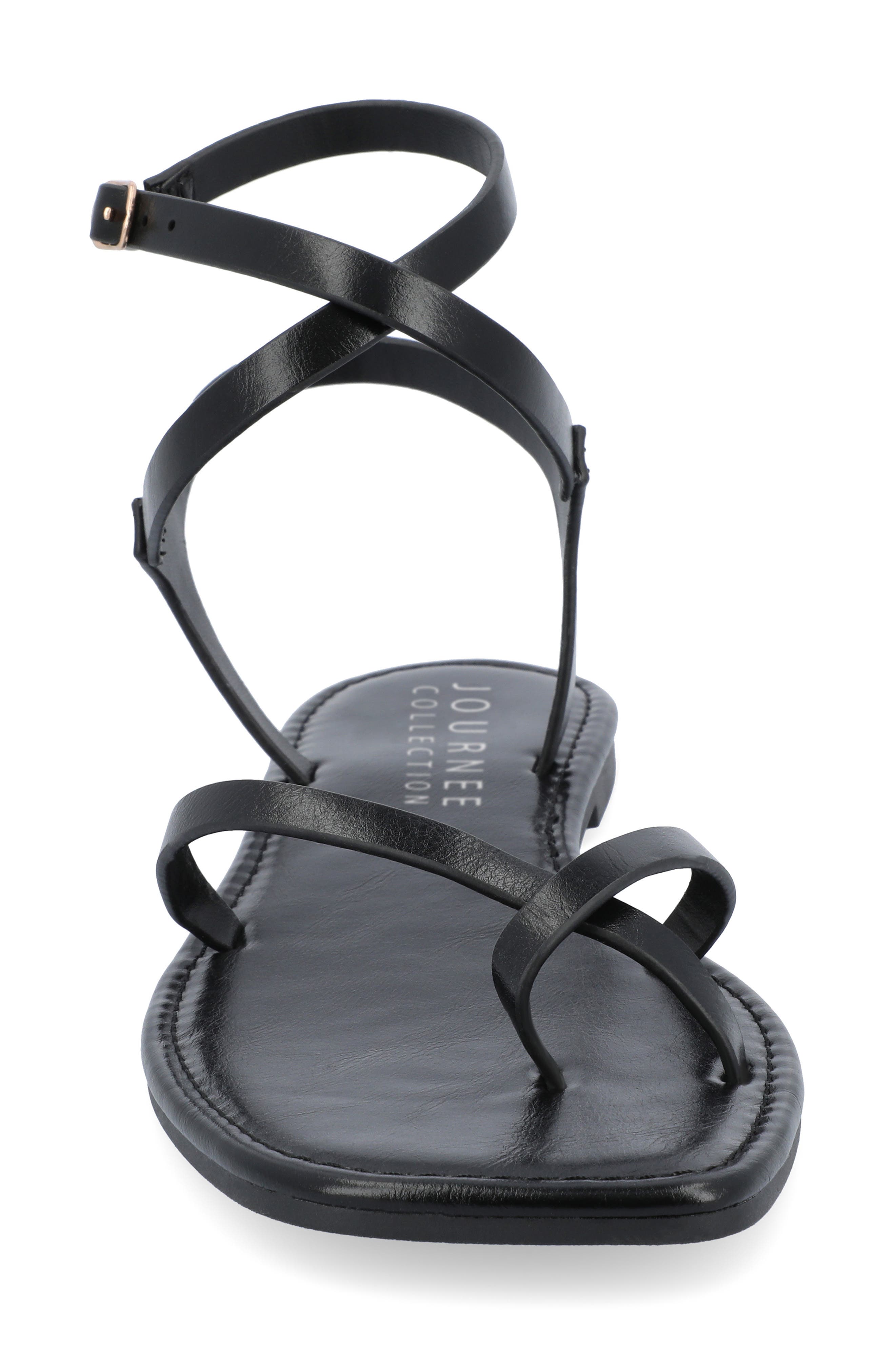 Journee Collection Charra Sandal, Alternate, color, Black