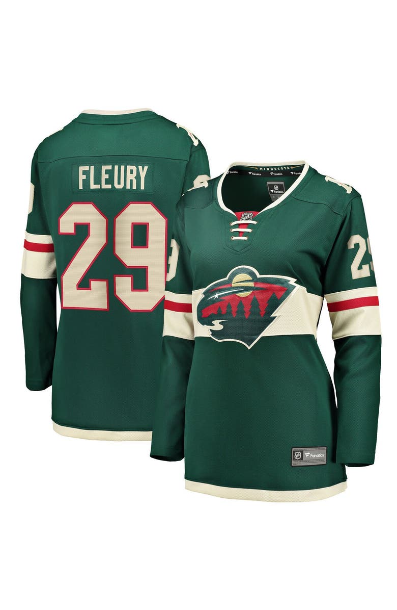 FANATICS Women's Fanatics Marc-Andre Fleury Green Minnesota Wild Home Breakaway Player Jersey, Main, color,