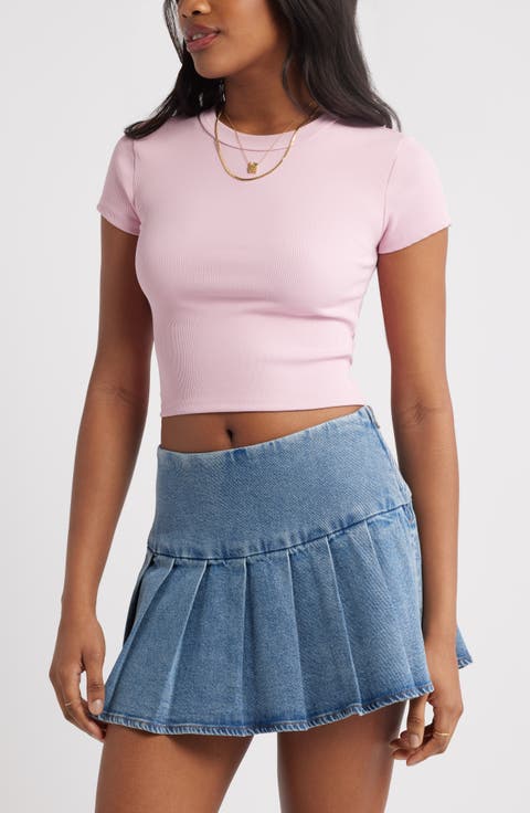 Compact Rib Crop Baby Tee