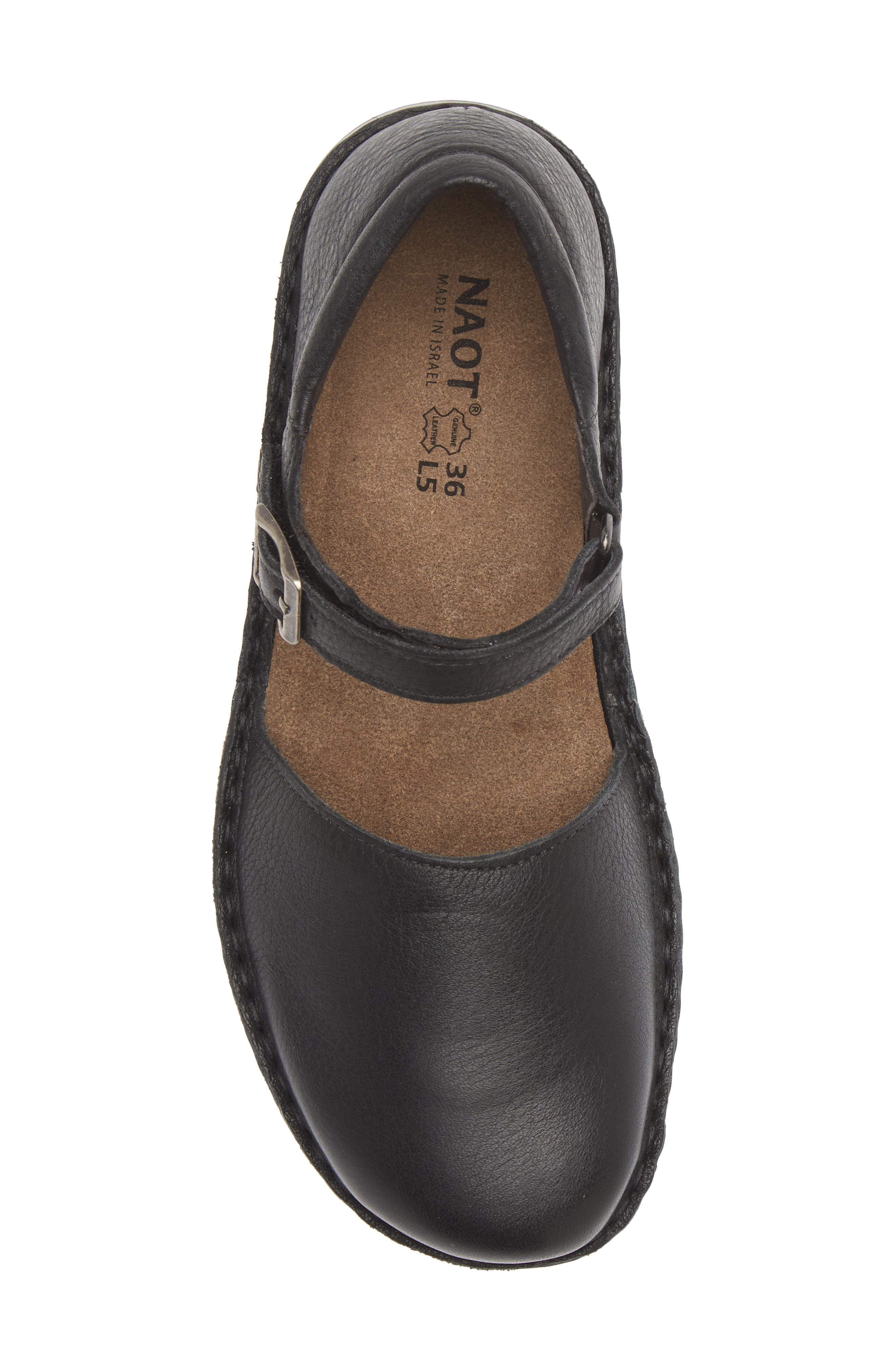 Naot Catania Mary Jane Flat, Alternate, color, Soft Black Leather