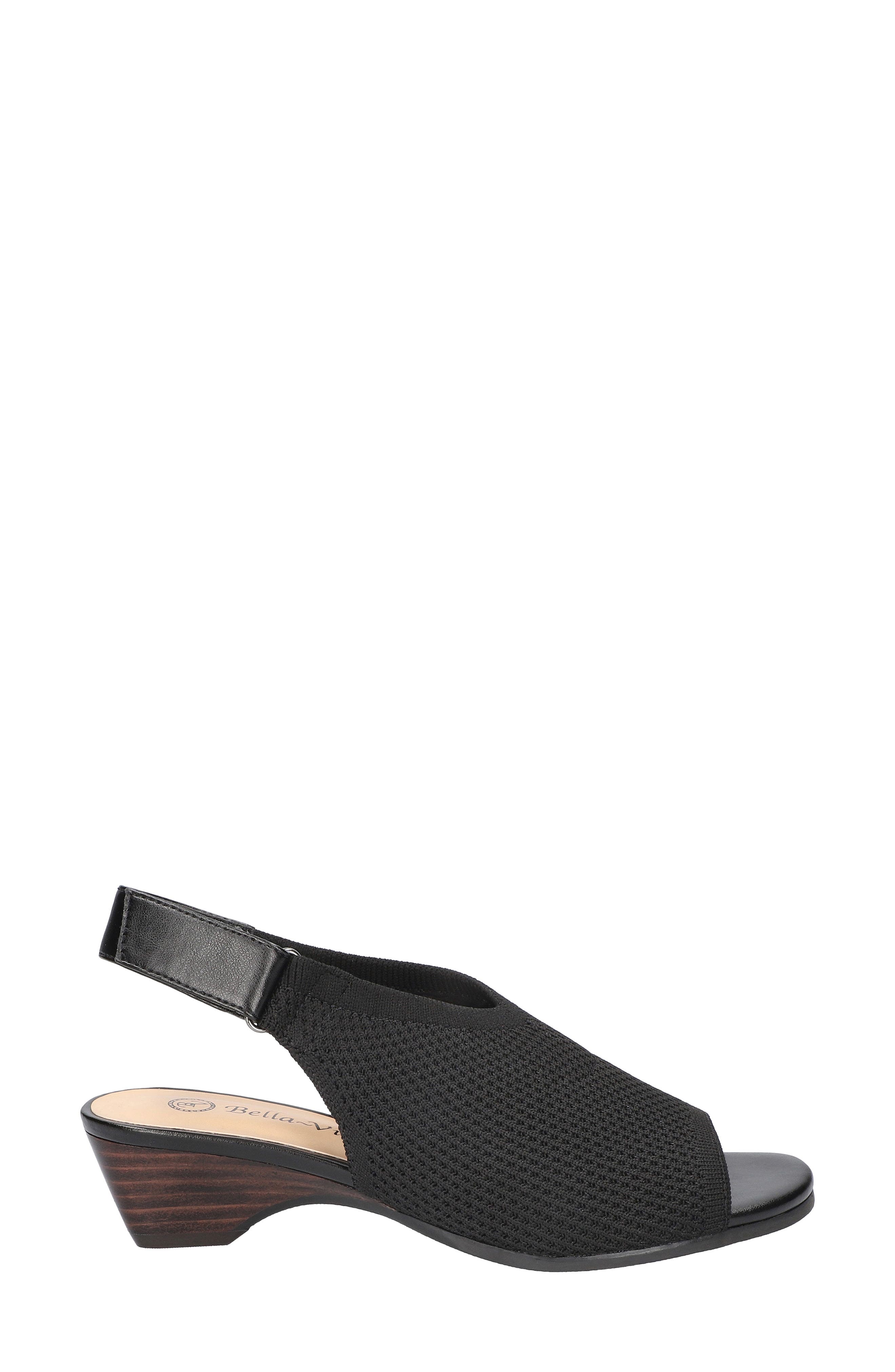 Bella Vita Marin Slingback Sandal, Alternate, color, Black Knit
