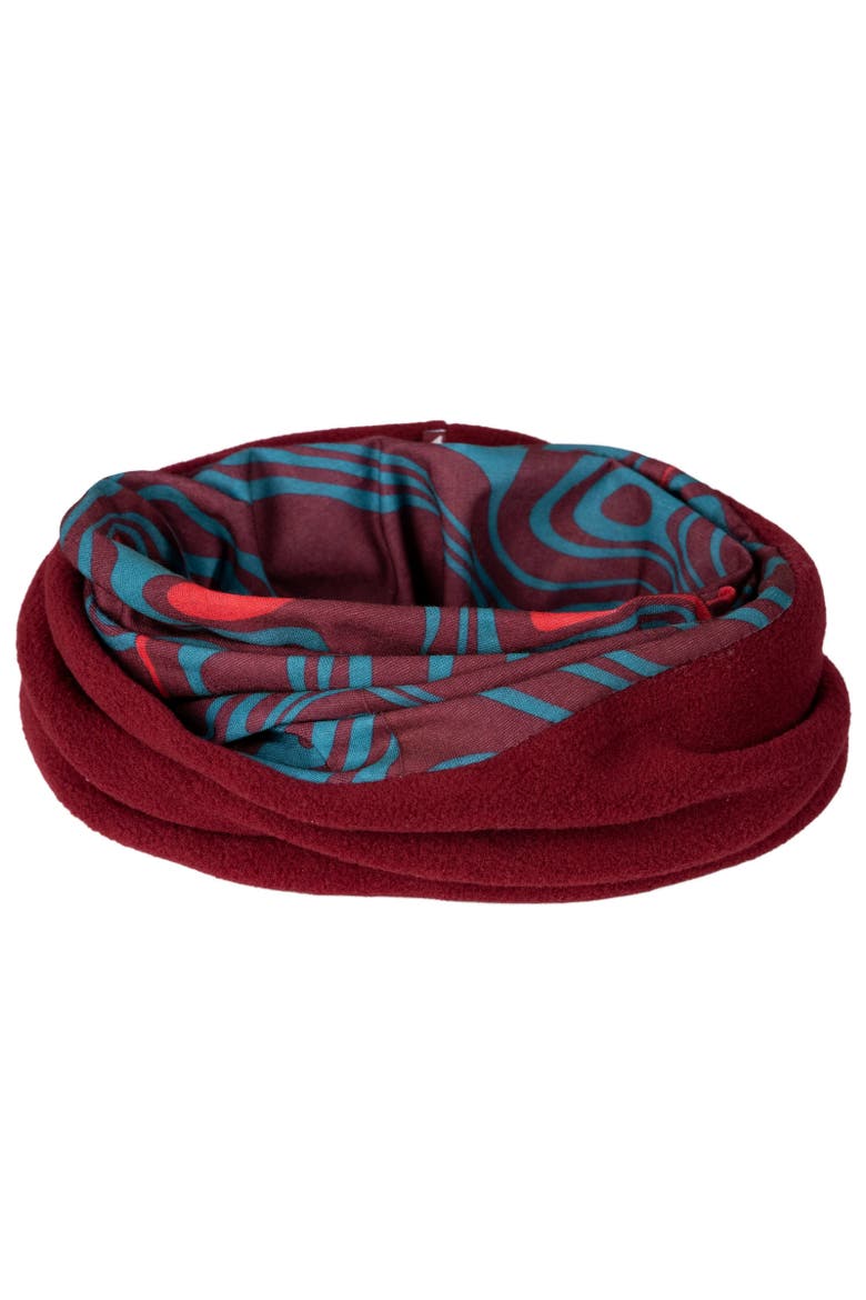 Rindell Neckwarmer, Alternate, color, Dark Cherry Print