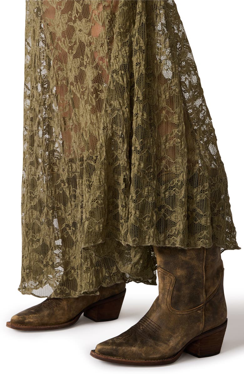 Steve Madden Mirabel Embroidered Lace Skirt, Alternate, color,