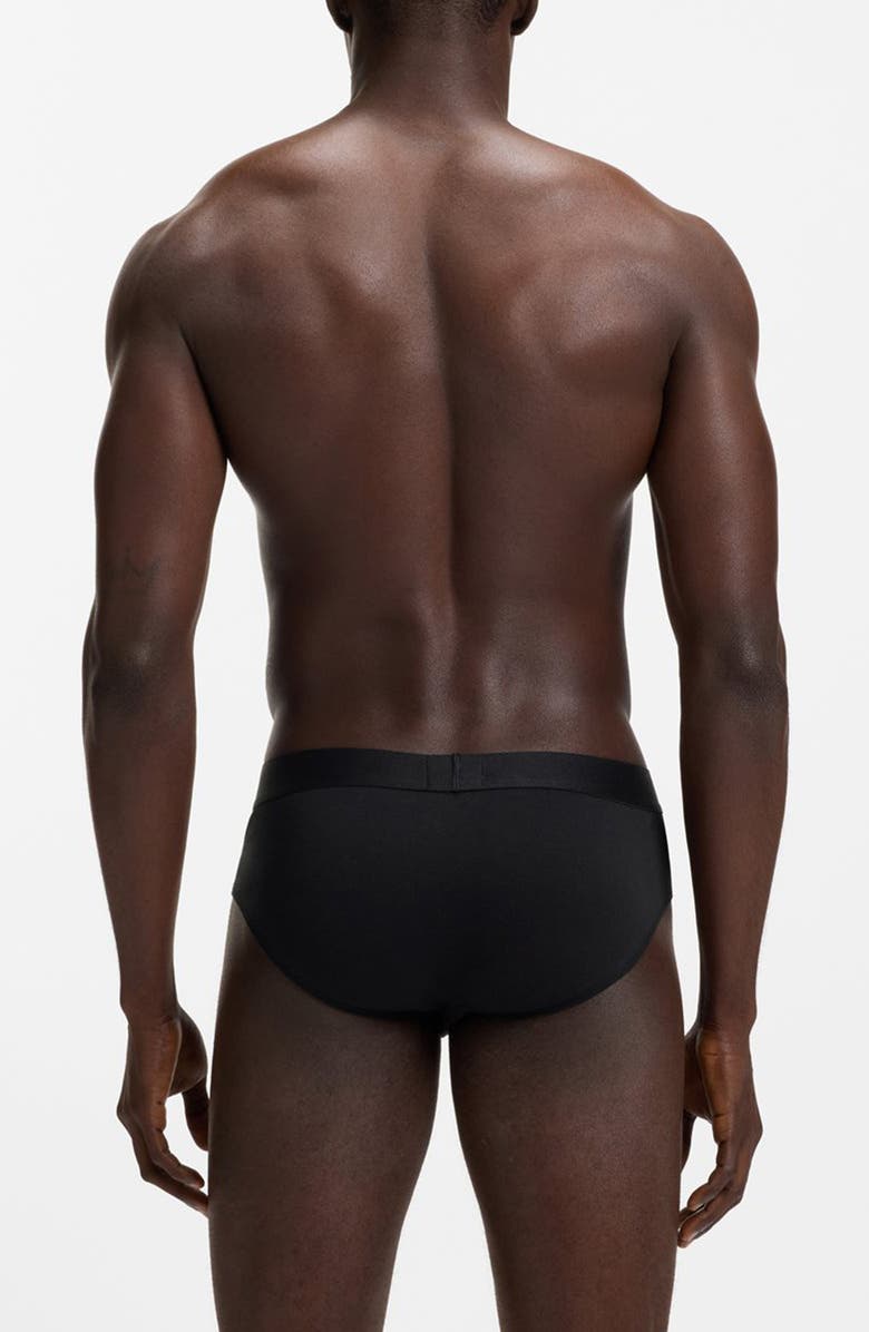 BOSS Assorted 3-Pack Power Stretch Cotton Briefs, Alternate, color, Black