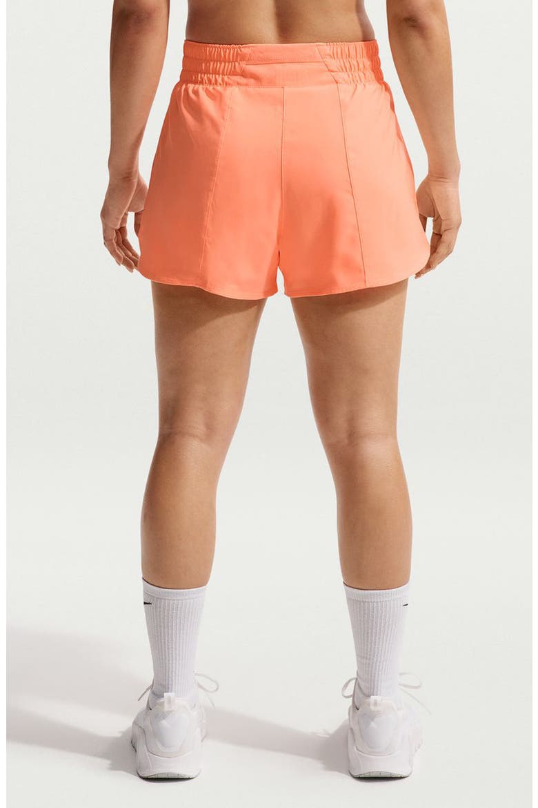 One Dri-FIT High-Waisted 3-Inch 2-in-1 Shorts, Alternate, color, ORANGE PULSE/WHITE