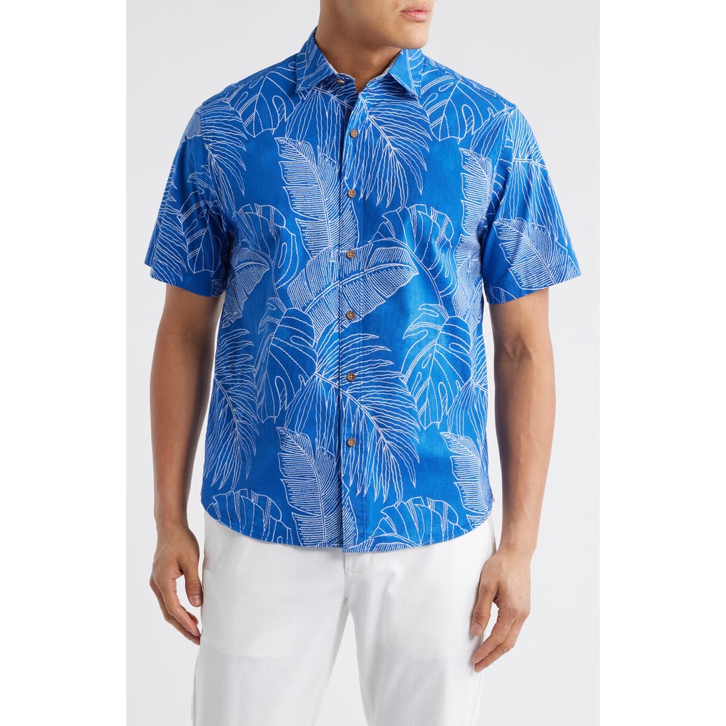 Tommy Bahama Sport Vine Line Short Sleeve Button-up Shirt In Blue