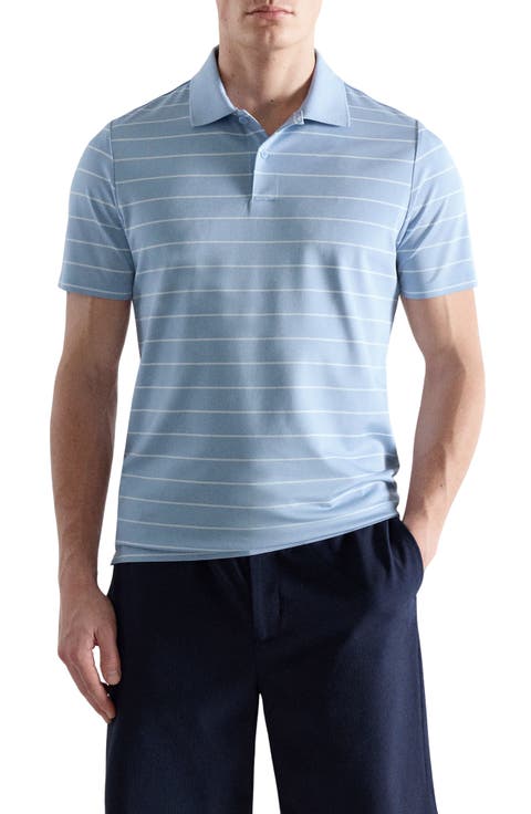 Slim Fit Stripe CoolMax® Piqué Polo
