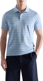 MANGO Slim Fit Stripe CoolMax® Piqué Polo