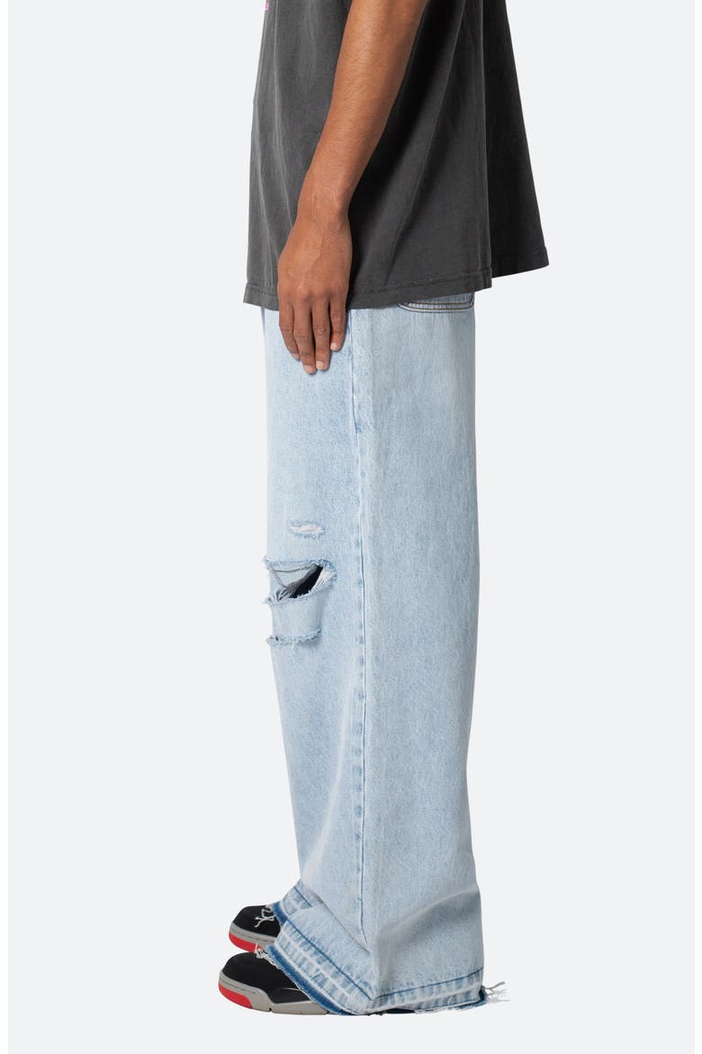 Baggy Rave Ripped Wide Leg Jeans, Alternate, color, LIGHT BLUE