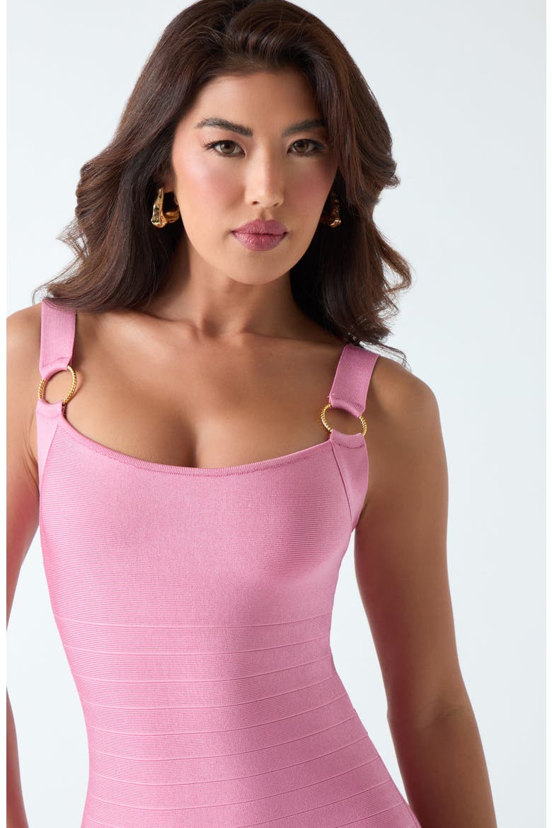 Ella Strappy Sleeveless Bandage Dress, Alternate, color, PINK