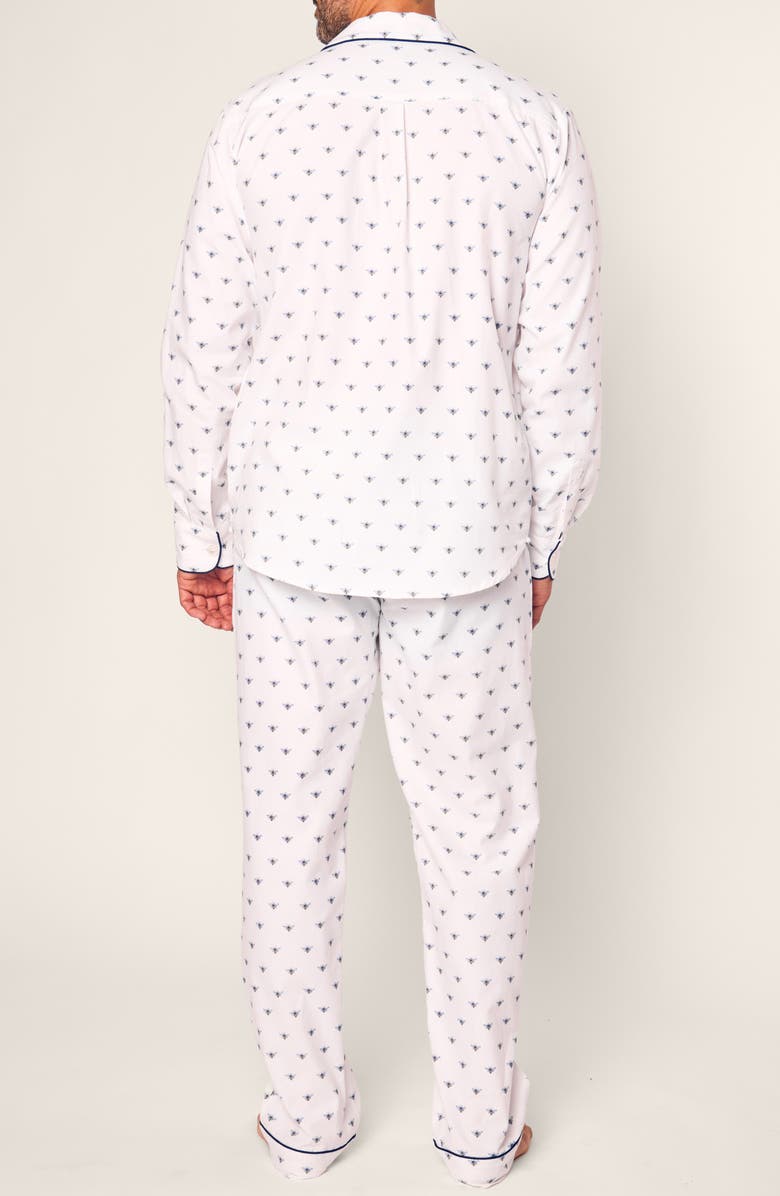 Petite Plume Buzzing Bees Cotton Pajamas, Alternate, color, White