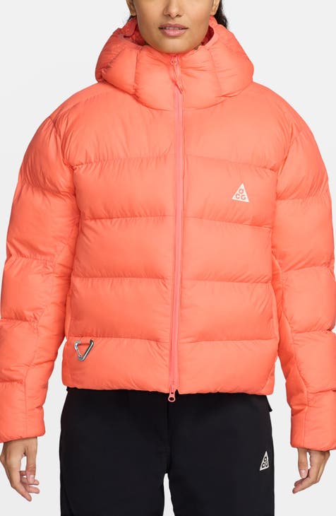 Ladies orange puffer jacket hotsell