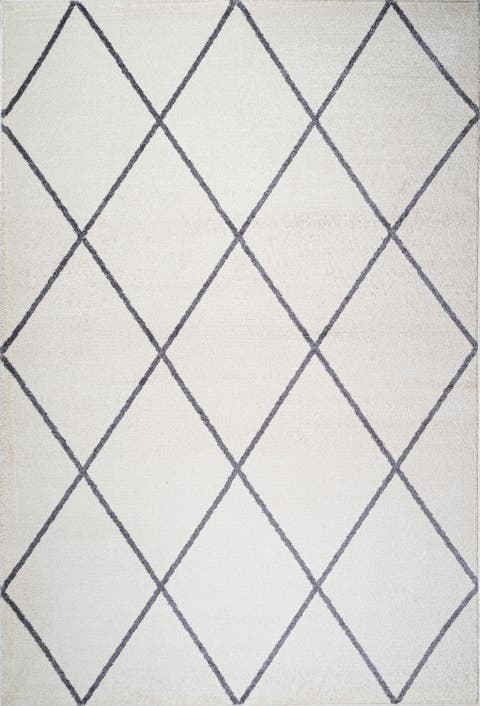 Cole Minimalist Diamond Trellis Area Rug