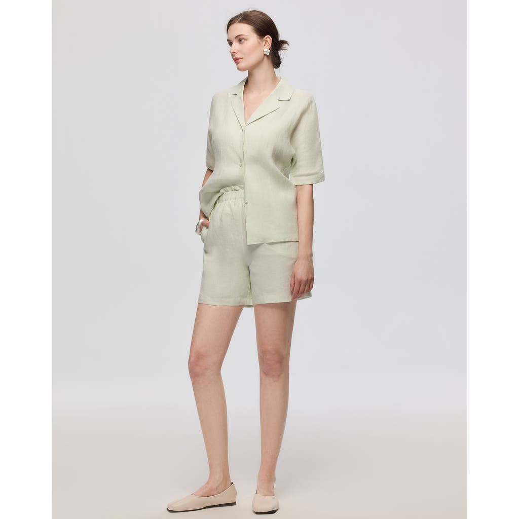 Juana Hemp Pull-on Shorts In Light Mint