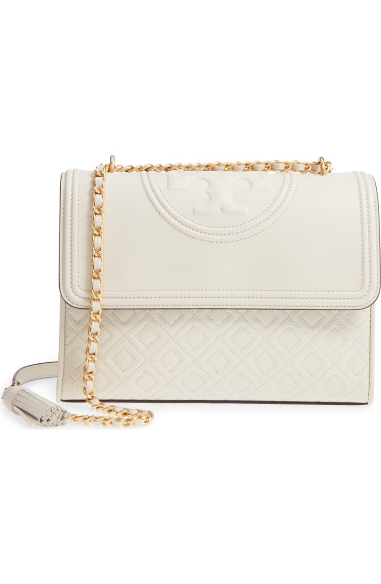 Tory Burch Fleming Quilted Lambskin Leather Convertible Shoulder Bag, Main, color,
