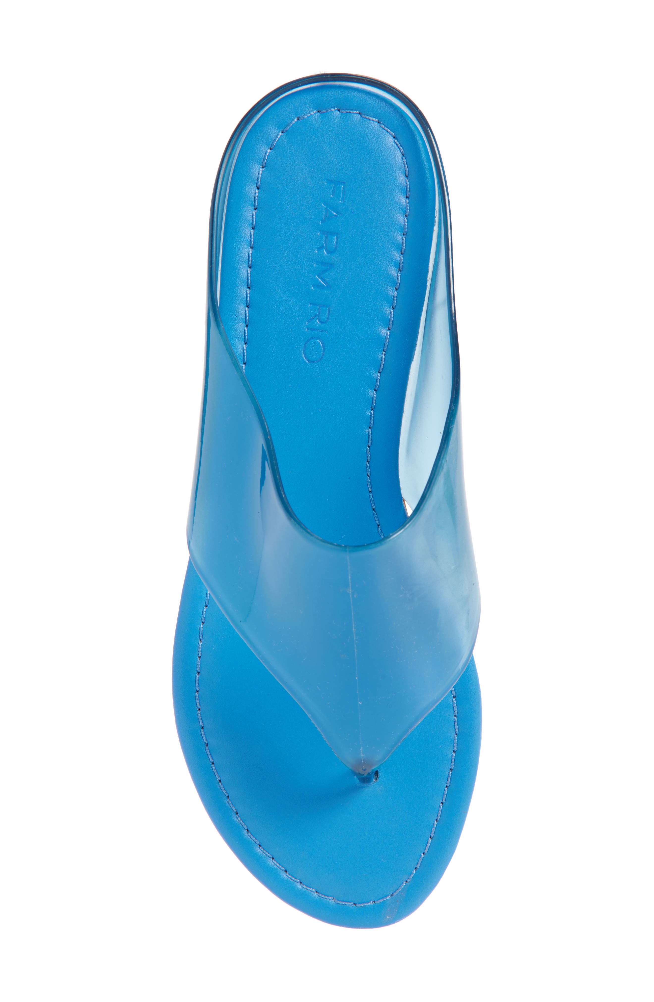 FARM Rio Jelly Flat Flip Flop, Alternate, color, Blue Bird
