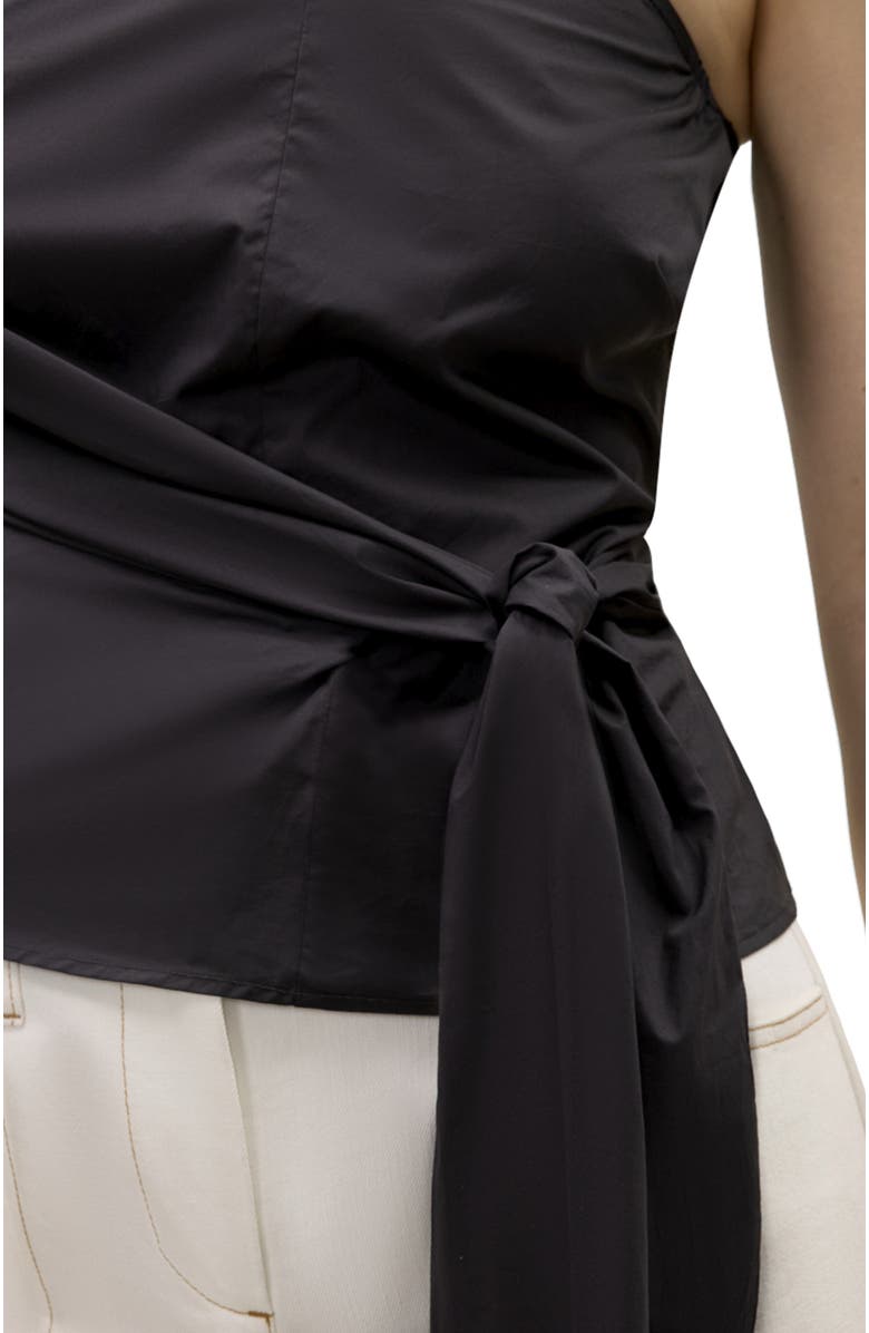 Rebecca Taylor Isla Poplin Top, Alternate, color, Black