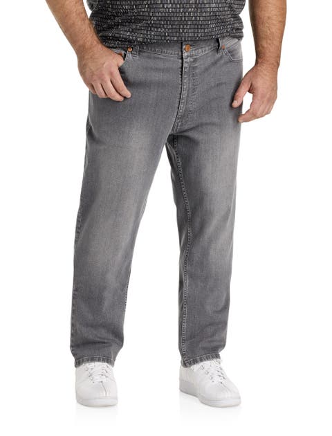 Big & Tall Grey Wash Tapered-Fit Jeans