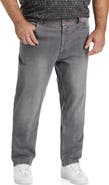 True Nation by DXL Big & Tall Grey Wash Tapered-Fit Jeans