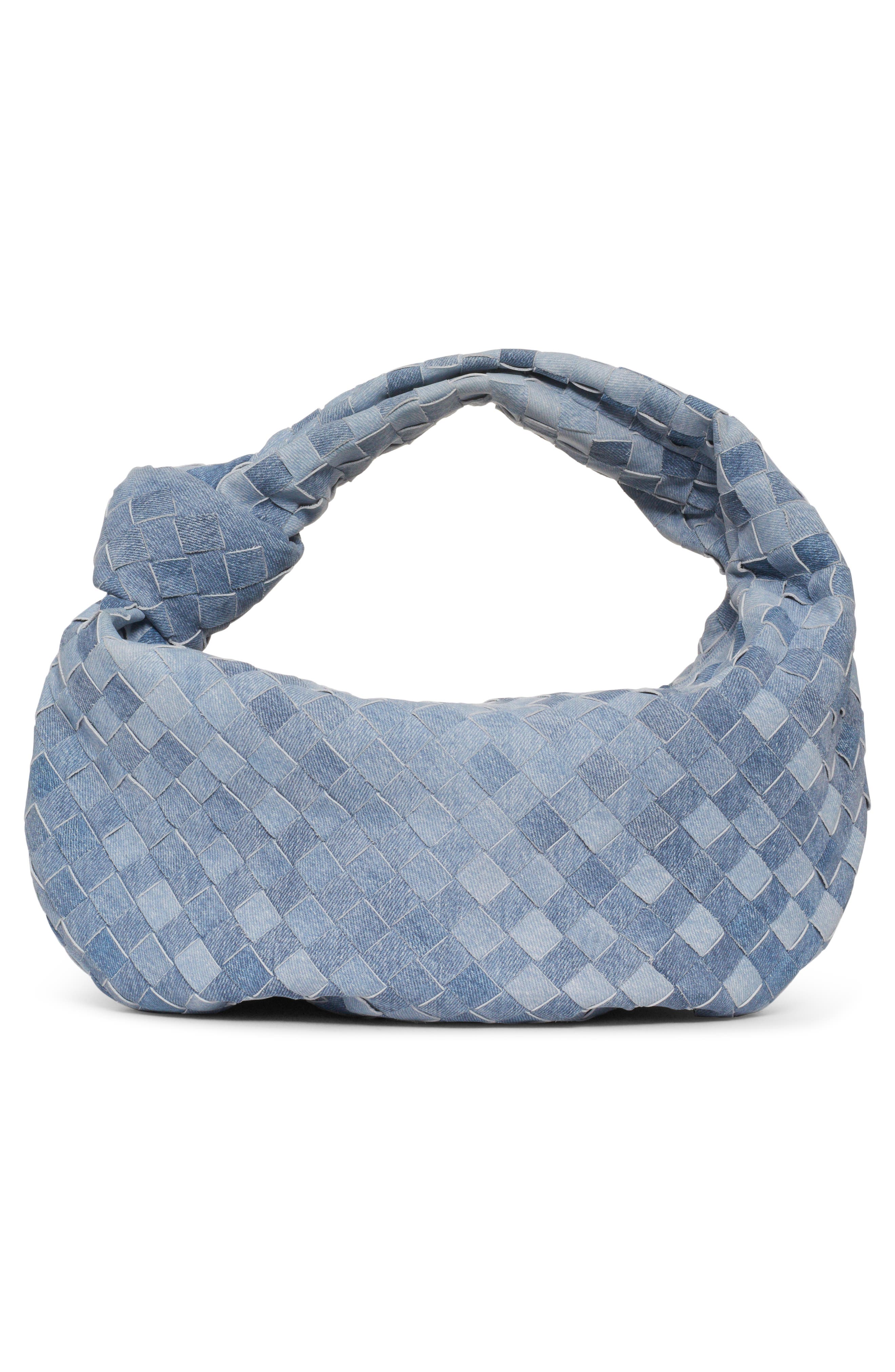 Bottega Veneta Teen Jodie Intrecciato Denim Print Leather Hobo, Alternate, color, 