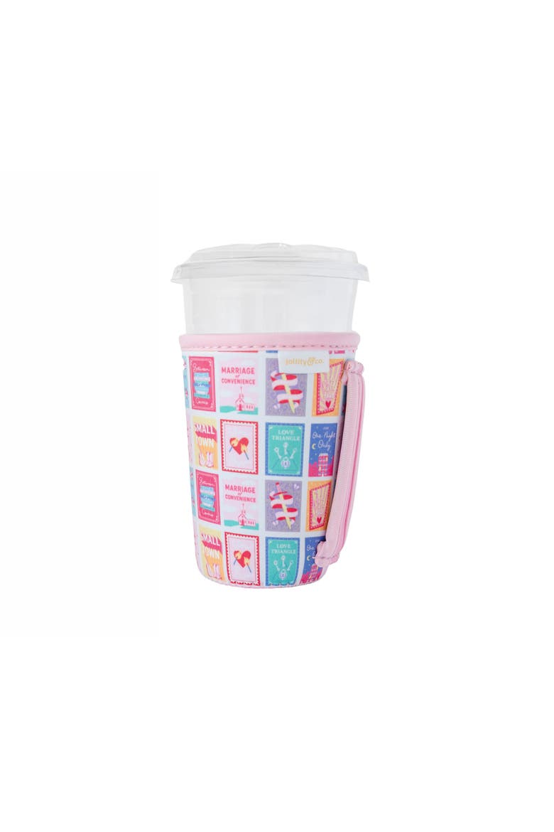 Rom Com Book Themed Beverage Sleeves, Main, color, Large