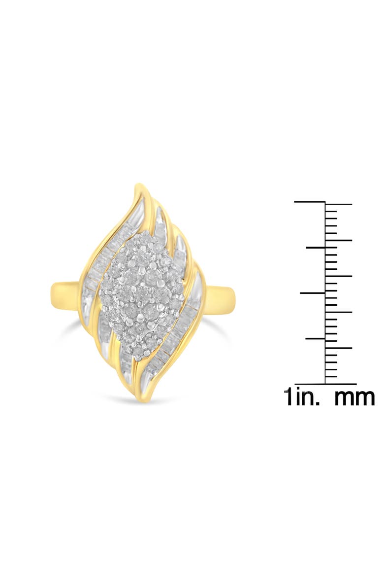 10K Yellow Gold 3/4 Cttw Diamond Cocktail Ring, Alternate, color, Yellow Gold