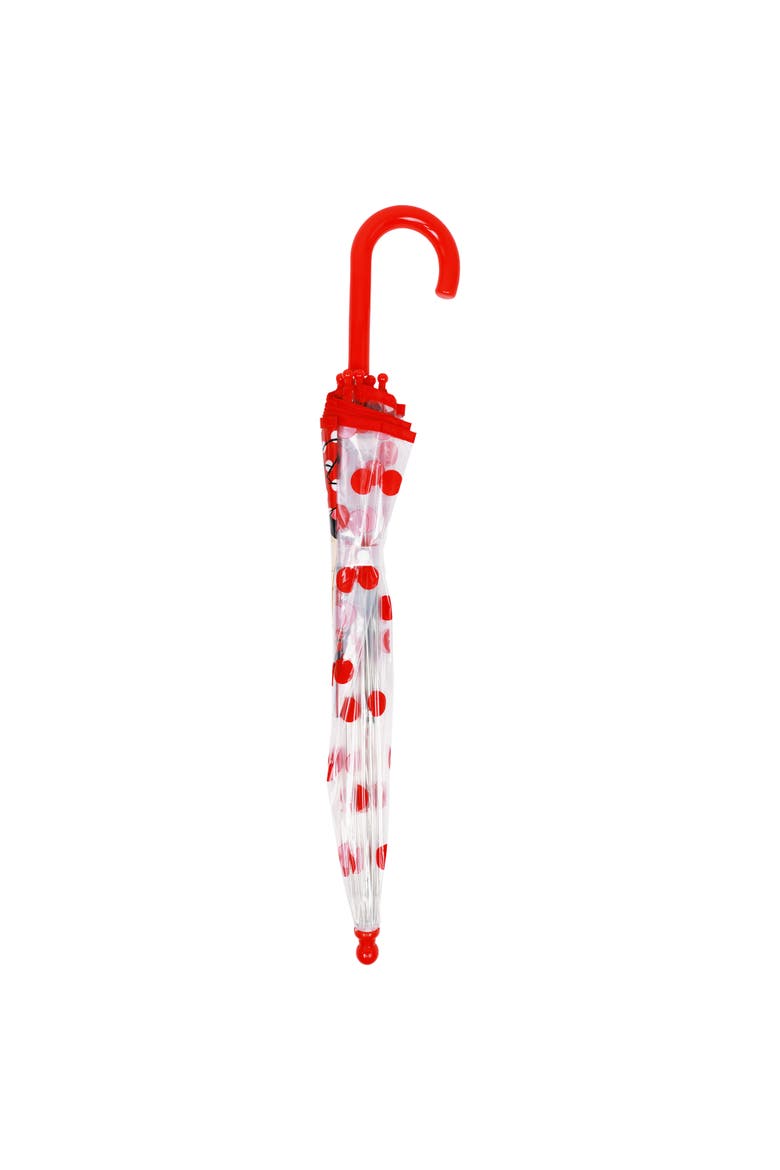 Minnie Mouse Children's Clear Dome Umbrella, Alternate, color, RED
