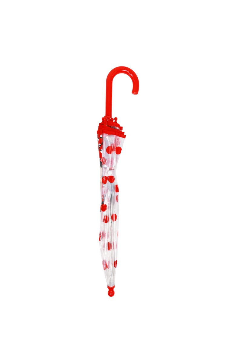 Disney Minnie Mouse Children's Clear Dome Umbrella, Alternate, color, Red