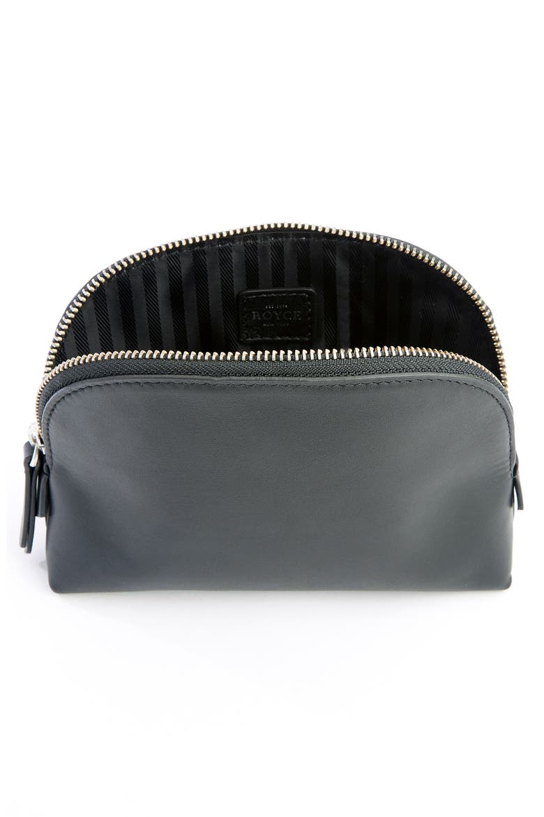 Personalized Small Cosmetic Bag, Alternate, color, BLACK - GOLD FOIL