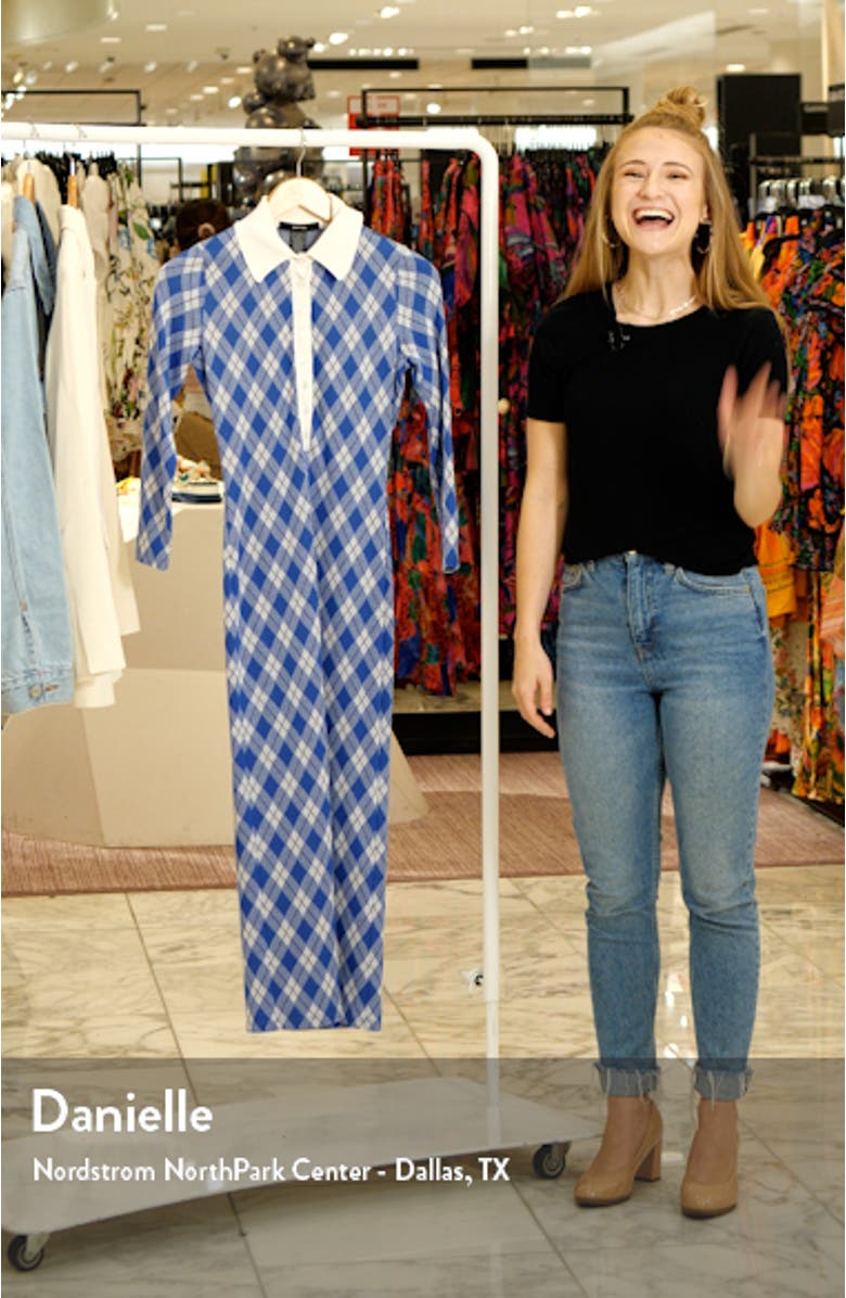 Argyle Polo Body-Con Midi Dress, sales video thumbnail