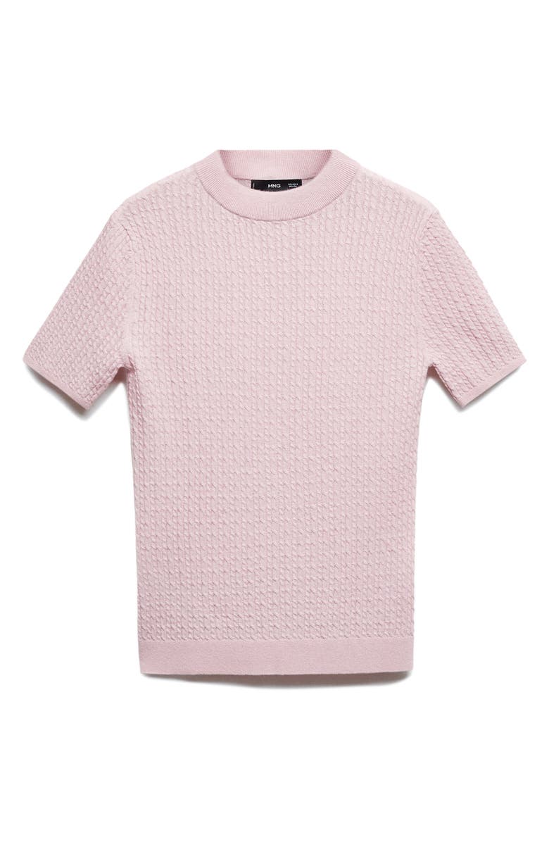 MANGO Marciano Short Sleeve Baby Cable Sweater, Alternate, color, 