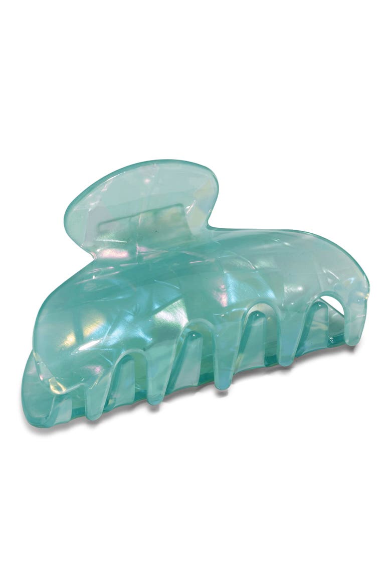 Pearlized Claw Clip, Main, color, SAGE GREEN