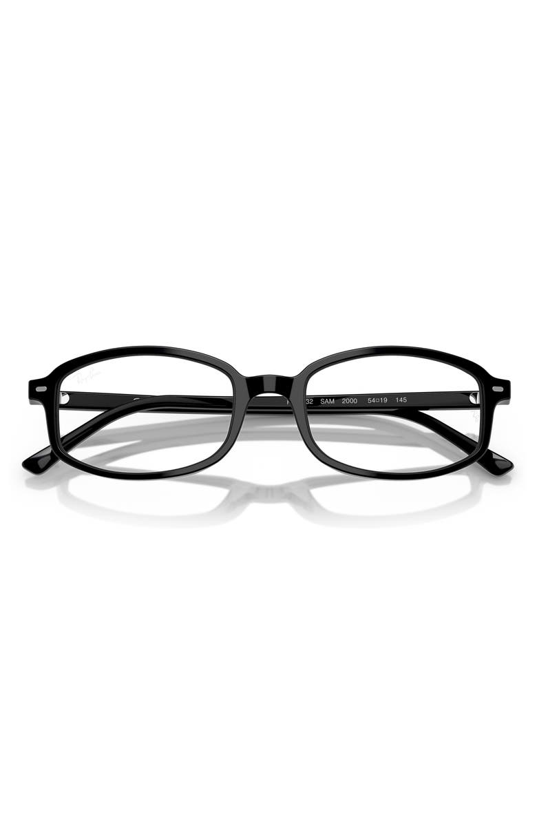 Ray-Ban 52mm Irregular Optical Glasses, Alternate, color, Black
