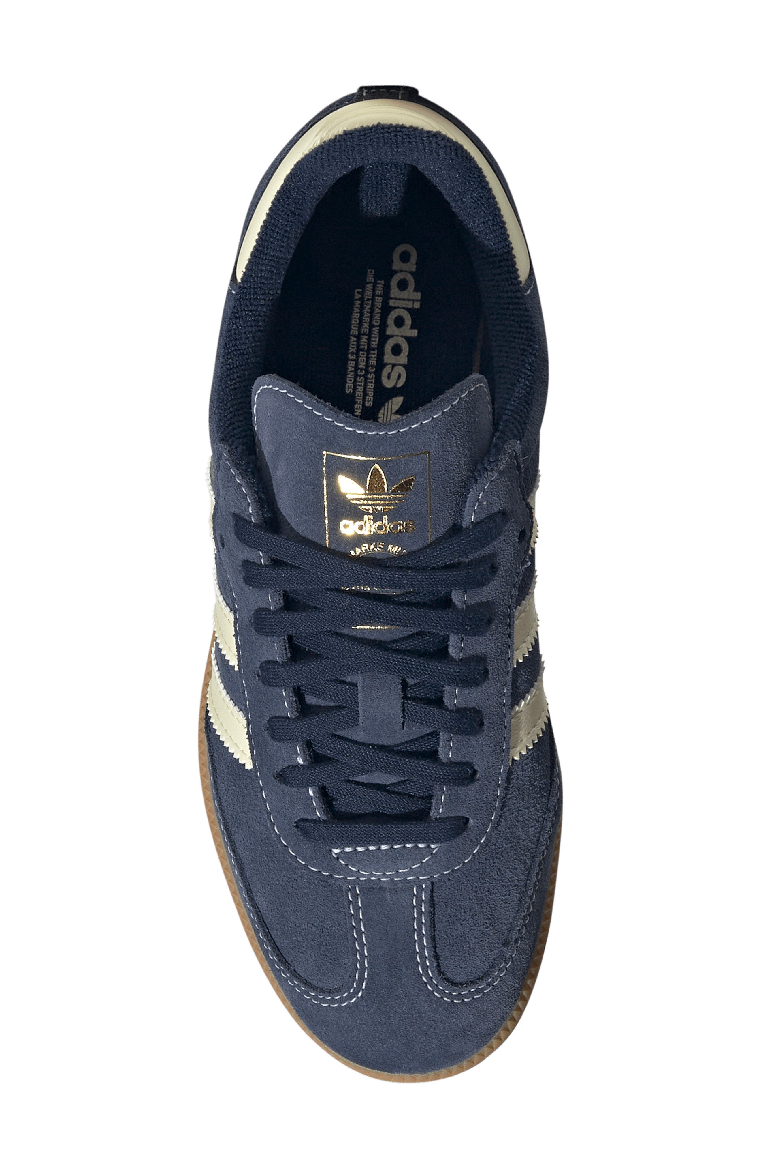 Kids' Samba Sneaker, Alternate, color, INDIGO/ VANILLA/ GUM