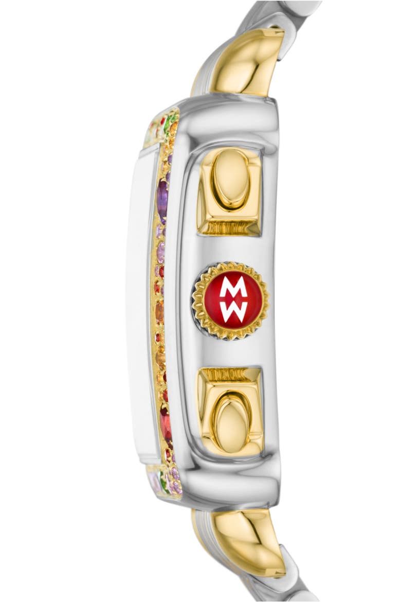 Deco Soirée Diamond Chronograph Bracelet Watch, 33mm x 35mm, Alternate, color, TWO TONE / MULTI