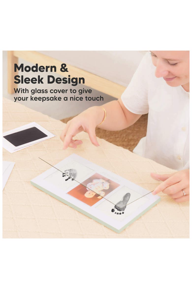 Duo Clean Touch Inkless Hand & Footprint Frame Kit, Alternate, color, Sage