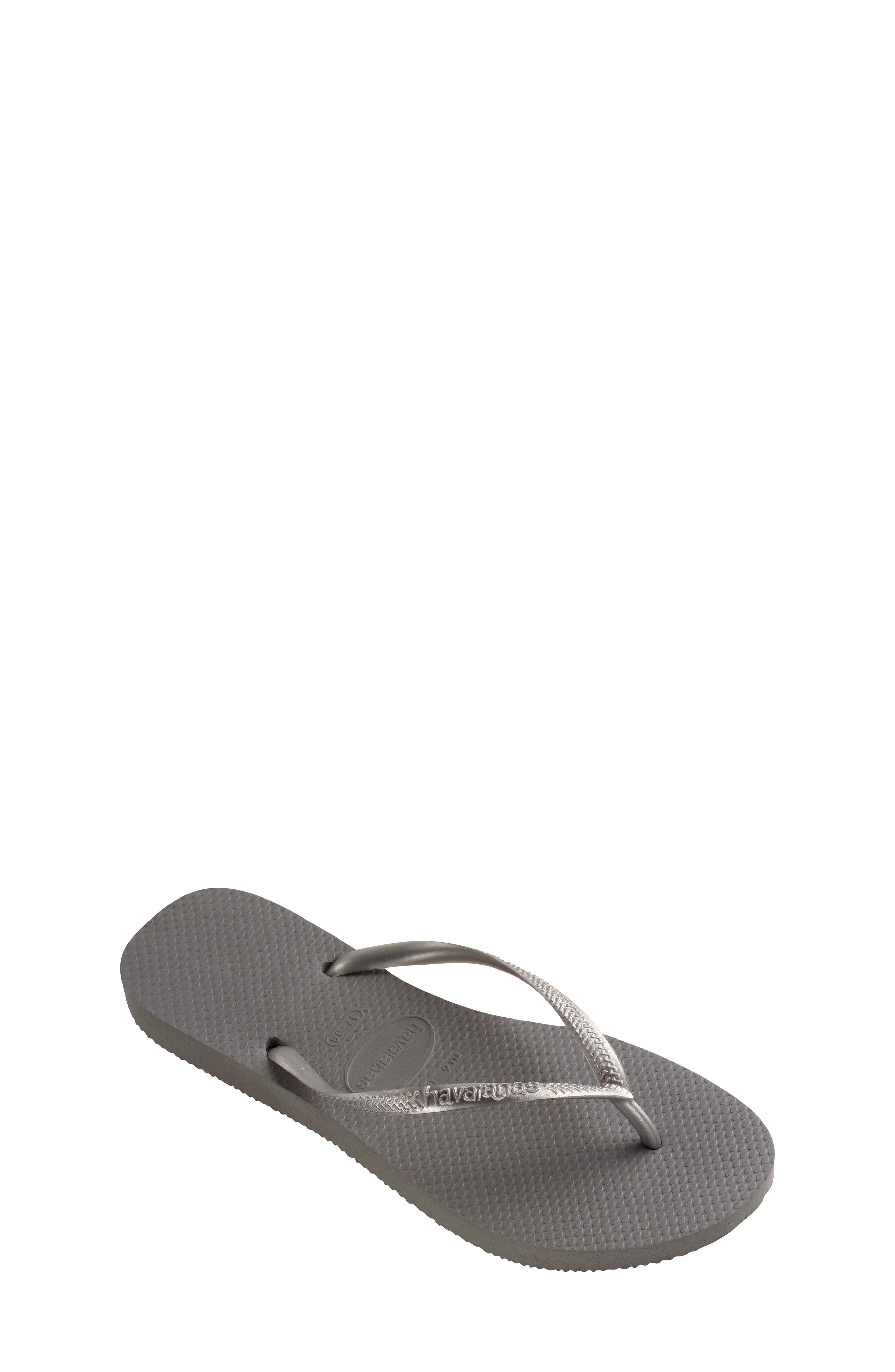 Havaianas Slim Flip Flop, Alternate, color, Steel Grey