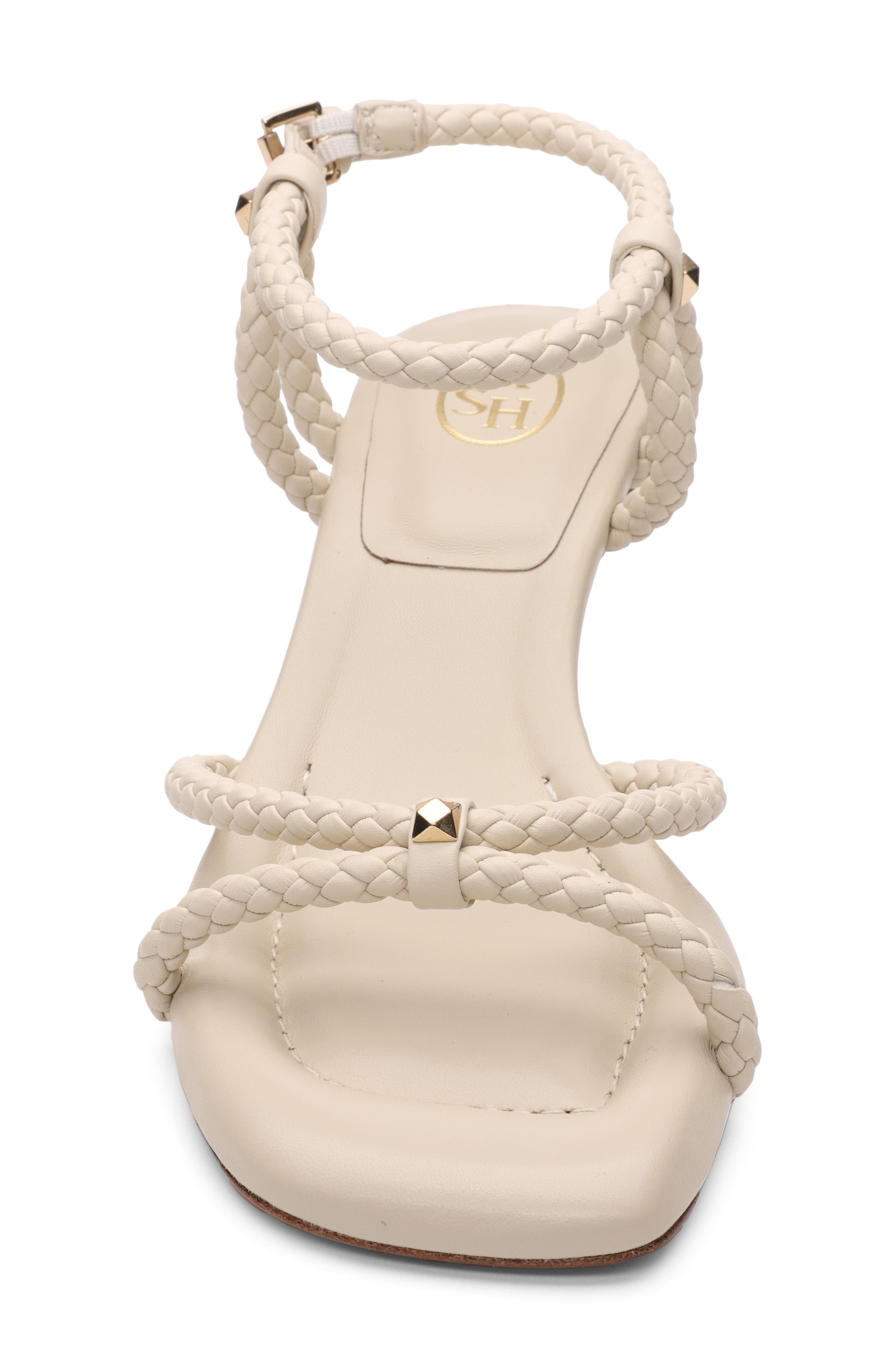 Ash Jess Bis Braided Strappy Sandal, Alternate, color, Talc